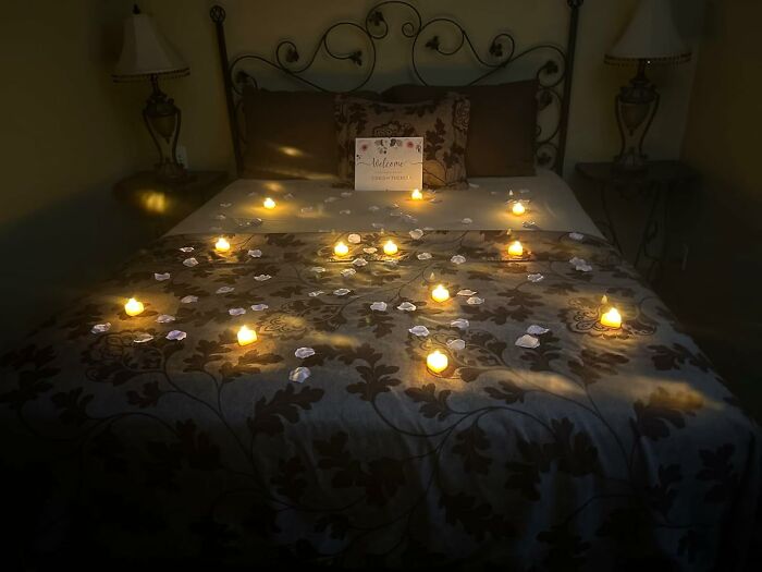 You Can Create A Romantic Atmosphere With Zero Risk Of Accidentally Summoning The Fire Department With These Electric Tealight Candles 