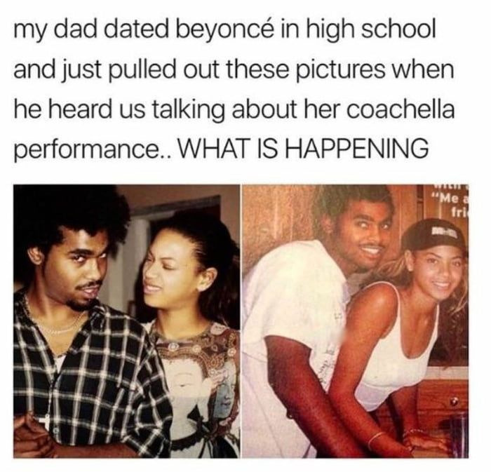 Funny posts showing dad's old photos with a celebrity, capturing moments that make you say wait what and laugh out loud.