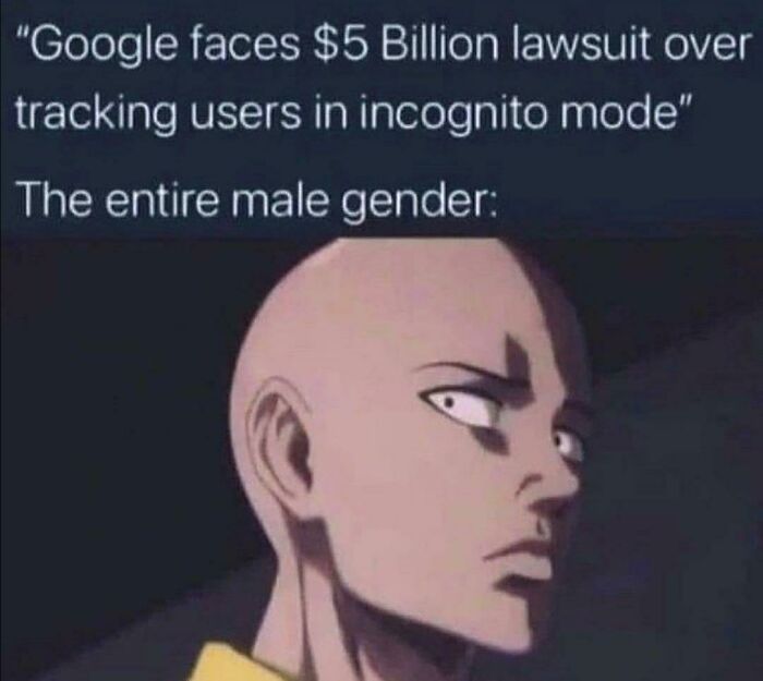 Meme about Google $5 billion lawsuit and male reaction, fitting 45 posts that will make you say wait what and laugh out loud