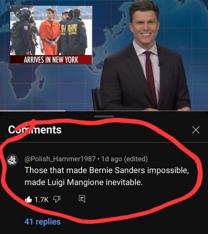 Comment on a dystopian news segment about political figures, reflecting sad and uninspiring dystopia in society.