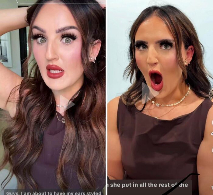Woman showing Instagram vs reality moments with dramatic facial expressions highlighting glam truth differences.