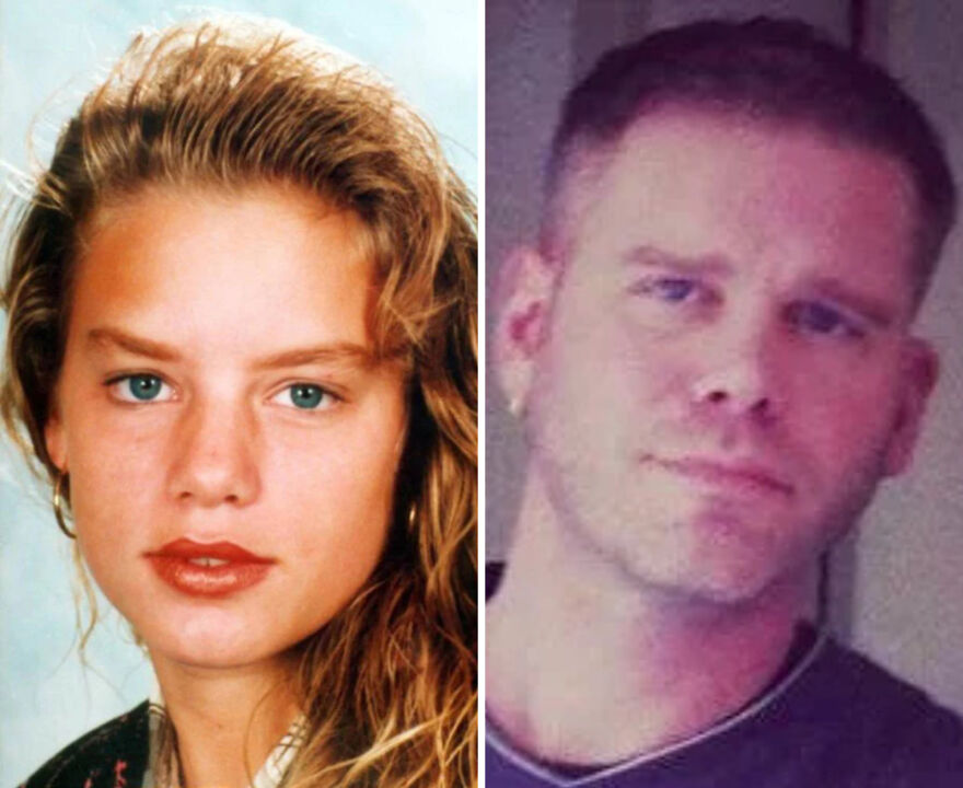 Side-by-side random pictures of a woman and man with varied expressions, showcasing intriguing and unusual portraits.