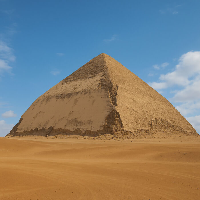 Ancient Egyptian pyramid in the desert under a clear blue sky, showcasing incredible architecture from ancient Egypt.