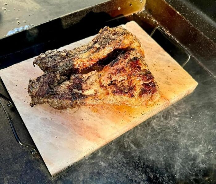  The Ultimate Foodie Power Move Is To Sear Your Dinner On A Literal, Prehistoric Slab Of Crystal, Also Known As A Himalayan Salt Block Cooking Plate 