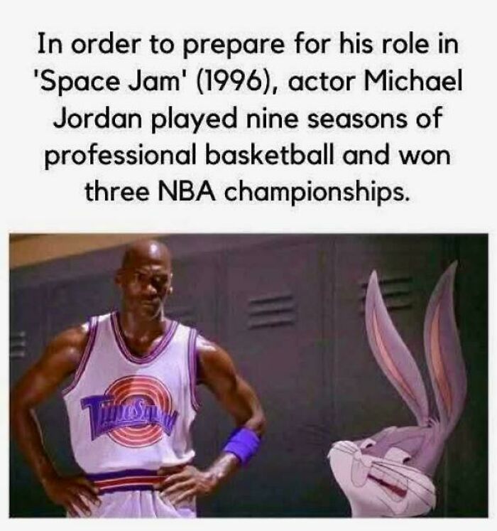 Funny post about Michael Jordan's basketball career and Space Jam role, fitting hilariously stupid moments for angry upvote content.