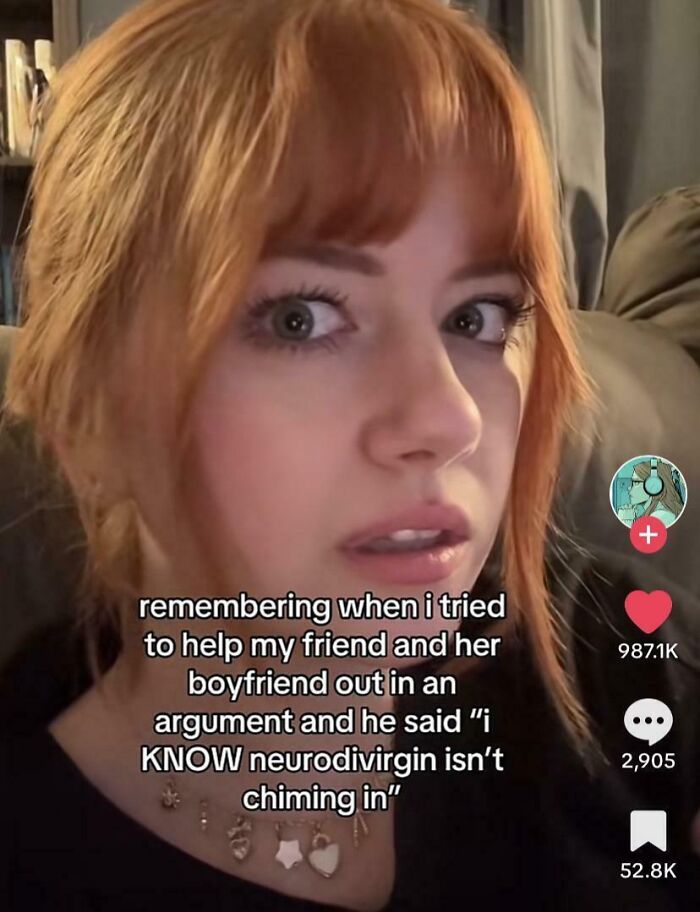 Young woman with red hair sharing a story with epic burns of 2025, turning insults into creative expressions.