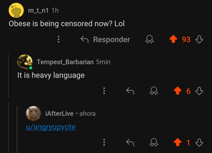 Screenshot of an online comment thread showing multiple angry upvotes on a horrible joke post.