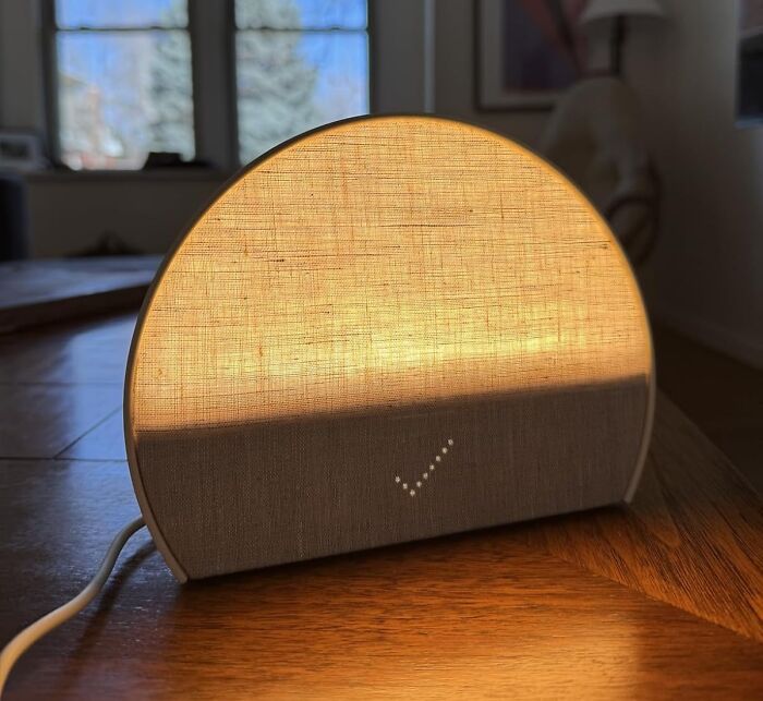 The Soul-Crushing, Primal Scream Of Your Phone's Alarm Can Now Be Replaced By The Gentle, Golden, And Deeply Deceiving Caress Of A Fake Sunrise With A Sunrise Alarm Clock 