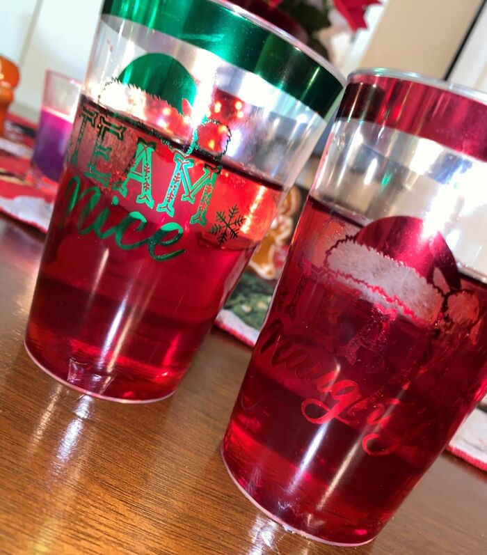 Keep Some Decorative Christmas Cups On Hand For A Spur-Of-The-Moment Eggnog-Pong Game