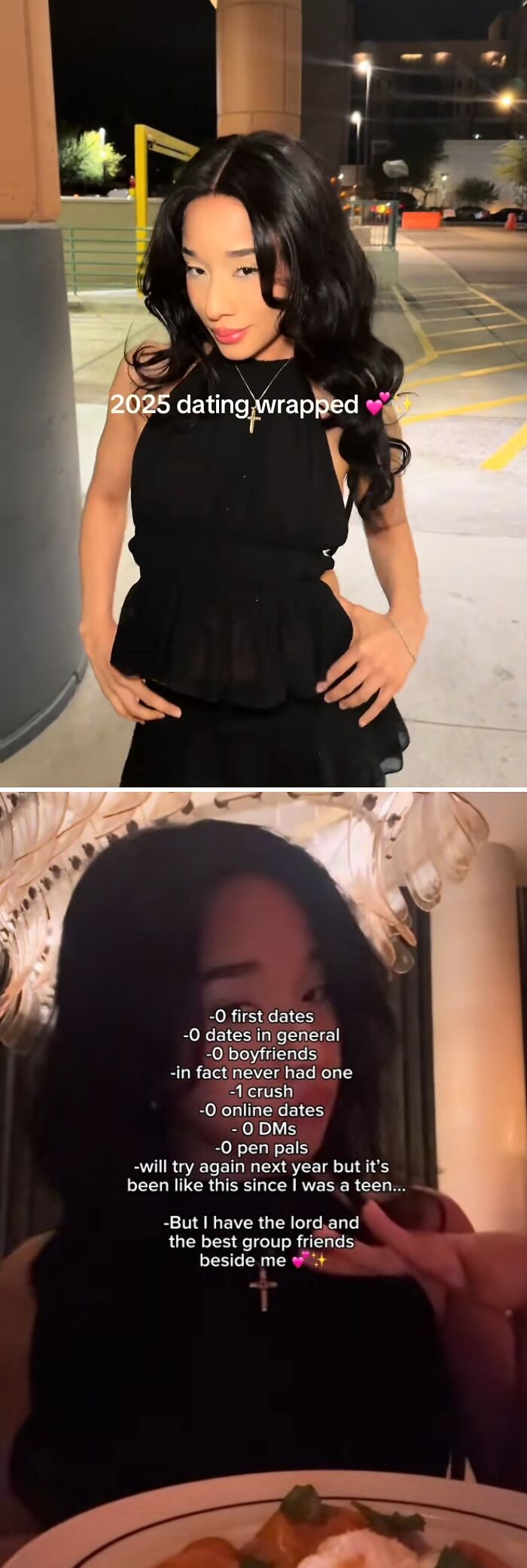 Young woman sharing 2025 dating experience with no dates or boyfriends, reflecting on how the year backfired for her.