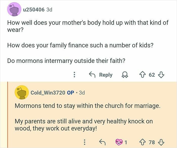 Reddit user answers questions about life with 21 siblings, discussing family health, finances, and cultural marriage practices.