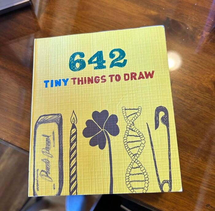 Book cover of 642 Tiny Things to Draw, featured among 25 best sellers proving delusional trends in 2025.