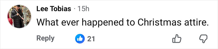 Comment criticizing Gwen Stefani's inappropriate outfit choice for Rockefeller Tree Lighting event.