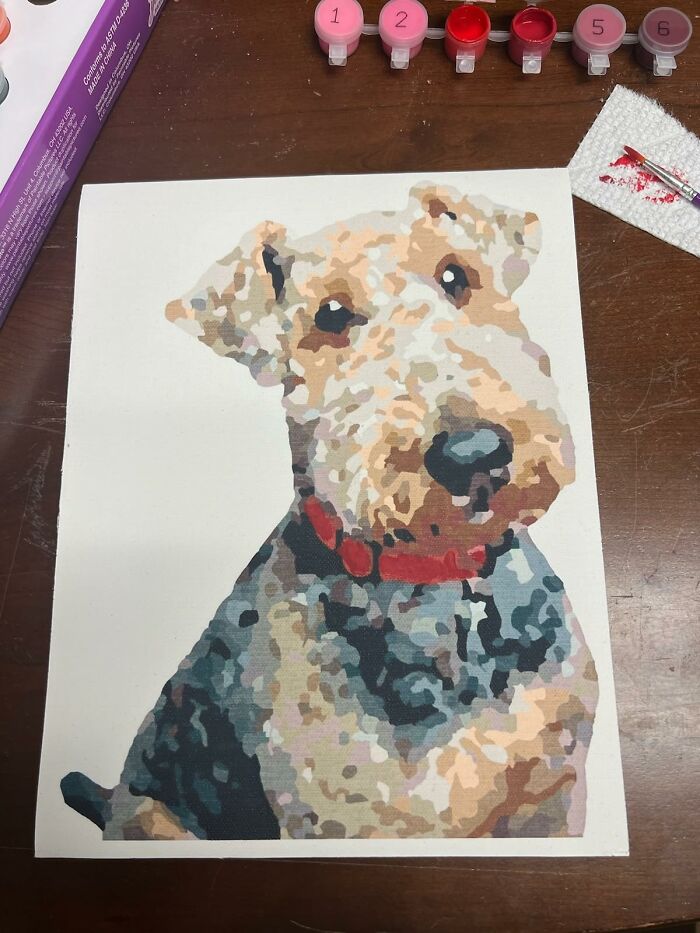 Your Pet's Majestic And Deeply Chaotic Energy Can Now Be Immortalized In A Beautiful, One-Of-A-Kind, And Slightly Lopsided Masterpiece That You Painted Yourself With A Custom Paint By Numbers Pet Portrait 
