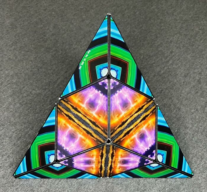 Colorful triangular puzzle toy with vibrant patterns, one of the top gifts that teens are begging Santa for this year