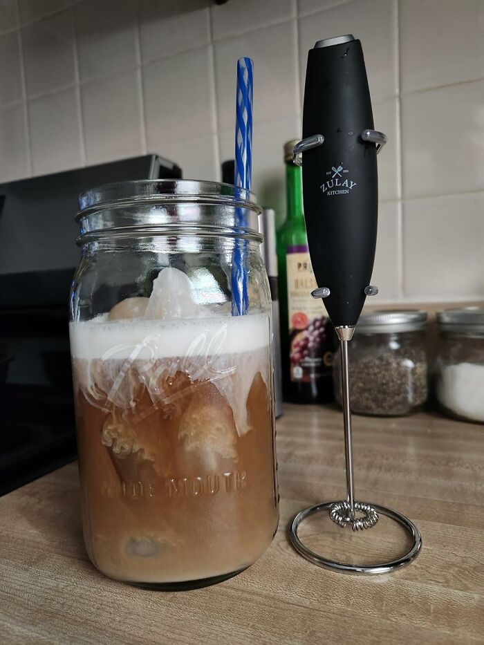 A Milk Frother Wand Is A Little Tornado In A Cup That Will Make Your Regular, Boring Coffee Feel Like A Fancy Masterpiece