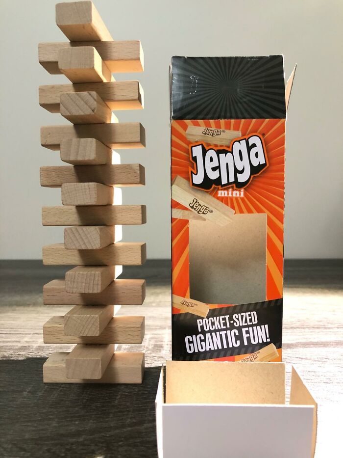 A Mini Jenga Set Is The Perfect Way To Experience The Heart-Pounding, Nerve-Wracking Thrill Of A Regular Jenga Game, But With The Added, Chaotic Challenge Of Tiny, Slippery Blocks