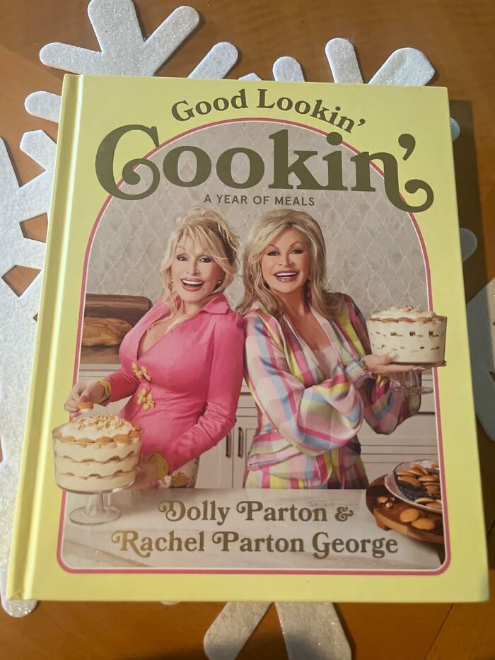 Cookbook titled Good Lookin' Cookin' by Dolly Parton and Rachel Parton George, a unique gift idea for the person who has everything.