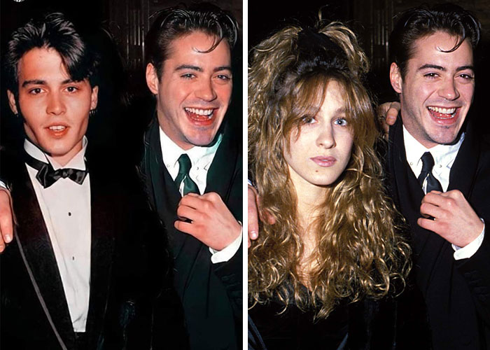 Young celebrities posing in formal wear, with viewers noticing bizarre details in celebrities' photos from past events.