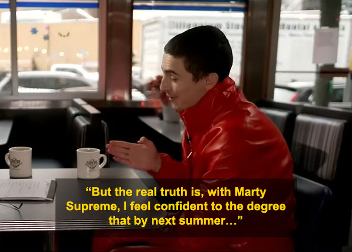 Timothée Chalamet in a red jacket during an interview, facing criticism for perceived arrogance and embarrassing moments. Timothée Chalamet in a red jacket during an interview, facing criticism for perceived arrogance and embarrassing moments.
