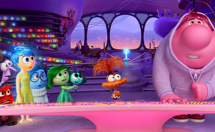 Characters from Disney Pixar&rsquo;s Inside Out showing emotions, highlighting Disney fans&rsquo; reaction to Toy Story&rsquo;s Andy&rsquo;s mom.