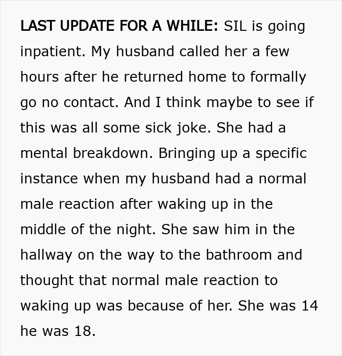 Text excerpt from a woman&rsquo;s story about hospitalization after family&rsquo;s intervention over her obsession with her brother.