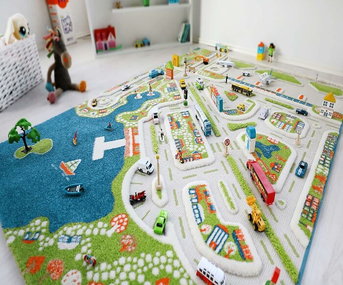 A 3D City Play Rug Will Turn Your Floor From A Boring, Flat Surface Into A Bustling, Multi-Dimensional Metropolis Where They Are The Tiny, Tyrannical, And Slightly Clumsy Master