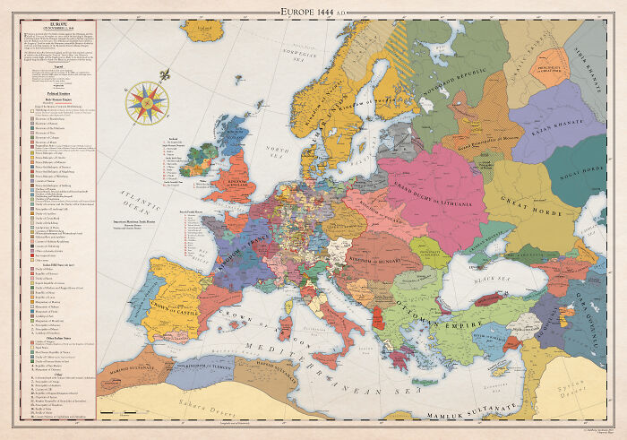A Series Of Maps Depicts The History Of Europe Over Hundreds Of Years