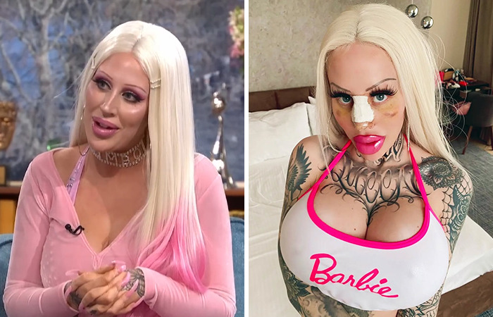 Two adult stars with blonde hair, one in a pink outfit and the other with tattoos, highlighting wild controversies.