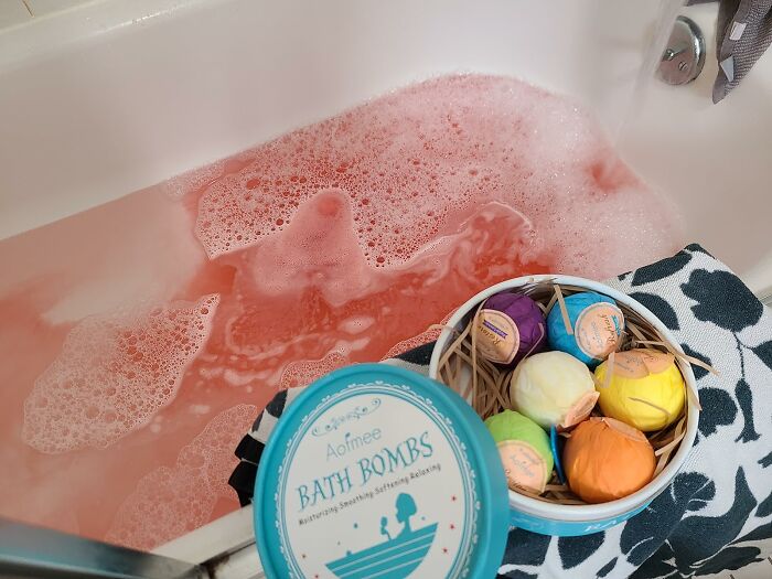 Your Deeply Uninspiring Bath Time Can Now Be Transformed Into A Fizzy, Colorful, And Fragrant Work Of Art With A 7 Piece Colorful Bath Bomb Set 