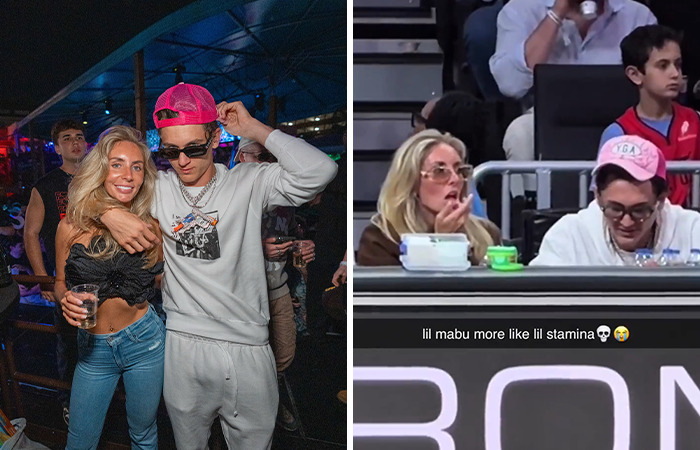 Two adult stars in casual outfits at a party and a sports event, illustrating wild controversies involving adult stars.