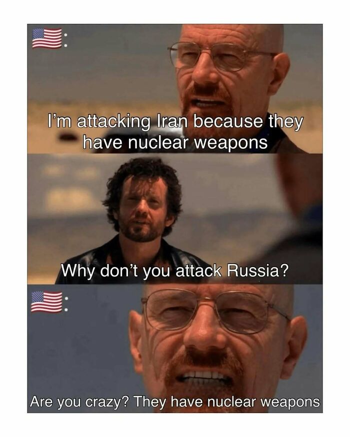 Memes featuring a humorous political dialogue about nuclear weapons, perfect funny random memes to scroll in a slump.