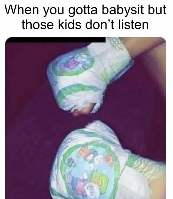 Pair of fists wrapped in diapers humorously illustrating challenges in handling reality with humor memes.