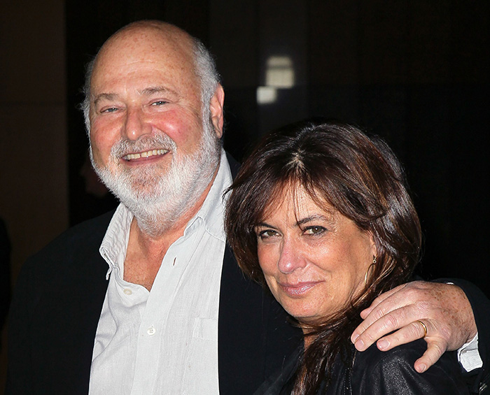 Rob Reiner smiling with a woman, showcasing Hollywood icon friendship moments before passing revealed by Eric Idle.