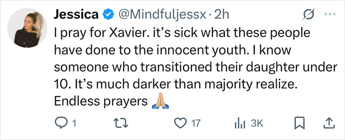 Screenshot of a Twitter post discussing tragic mental illness related to Elon Musk&rsquo;s comment about daughter Vivian and online outrage.