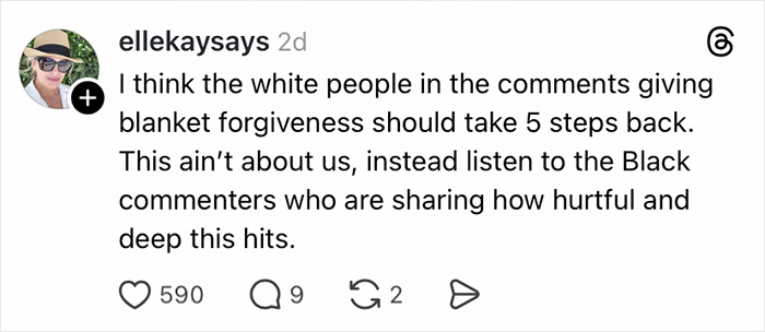 Screenshot of a social media comment discussing reactions to BD Wong&rsquo;s racist comment apology in the Jurassic World controversy.