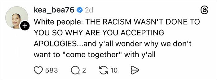 Social media post reacting to Jurassic World star BD Wong&rsquo;s apology after a racist comment meant as joke.