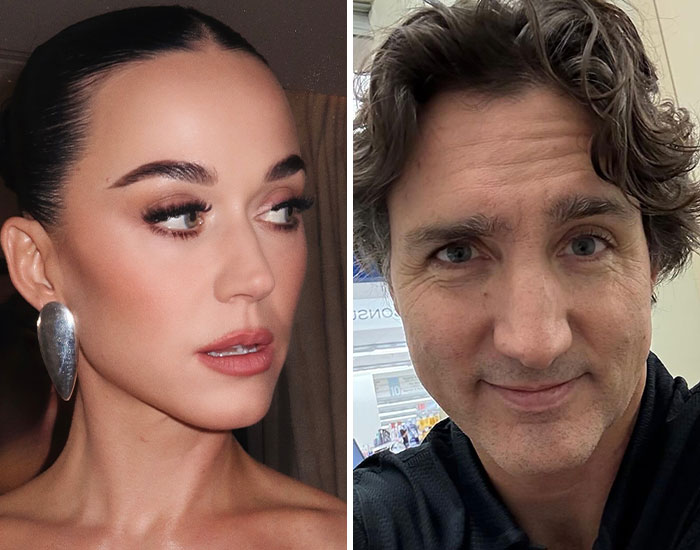 Katy Perry and Justin Trudeau pictured together during a meeting with Japan's ex-Prime Minister. Katy Perry and Justin Trudeau pictured together during a meeting with Japan's ex-Prime Minister.