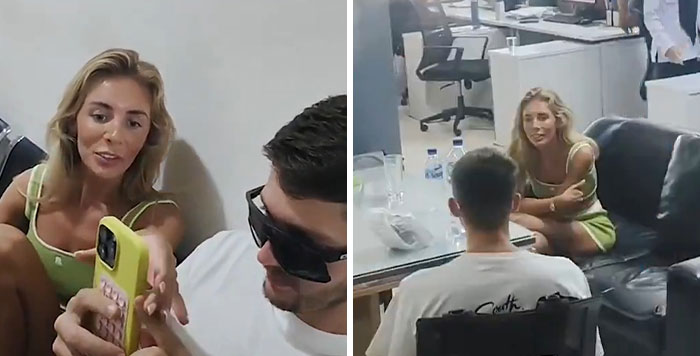 Bonnie Blue learns her fate after arrest, pictured interacting with others in casual indoor settings.