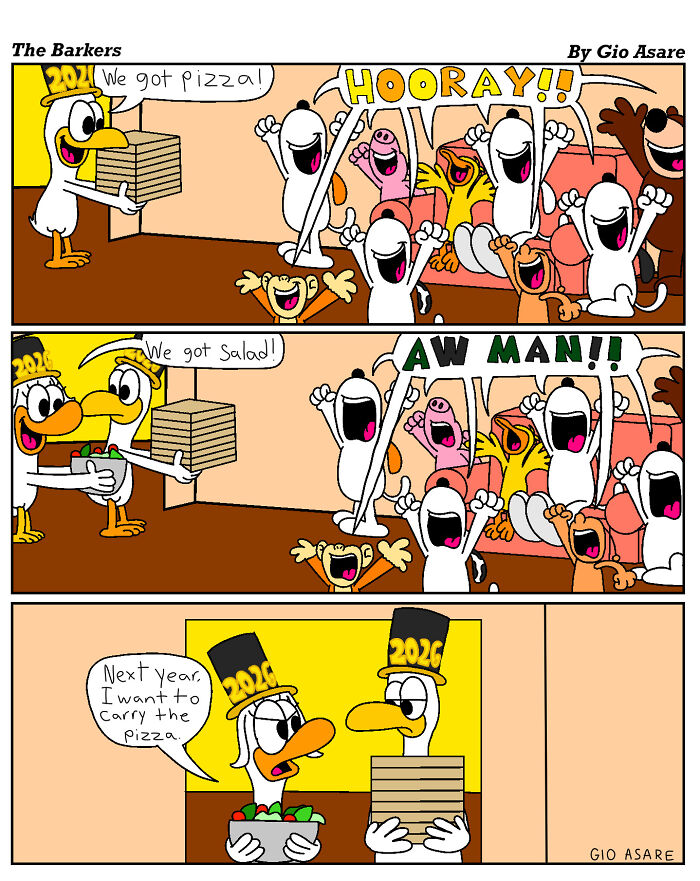 4 New Year Comics Featuring The Barkers