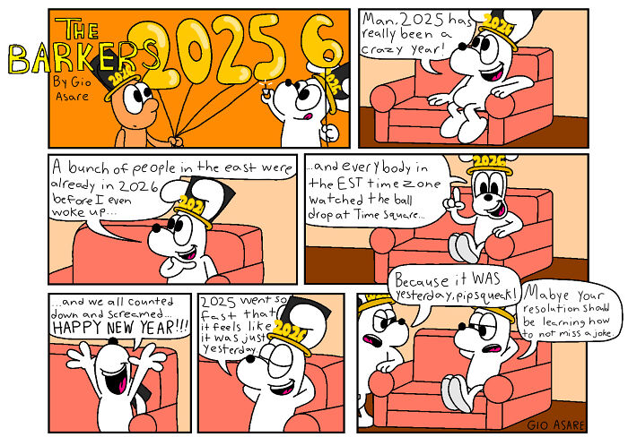 4 New Year Comics Featuring The Barkers