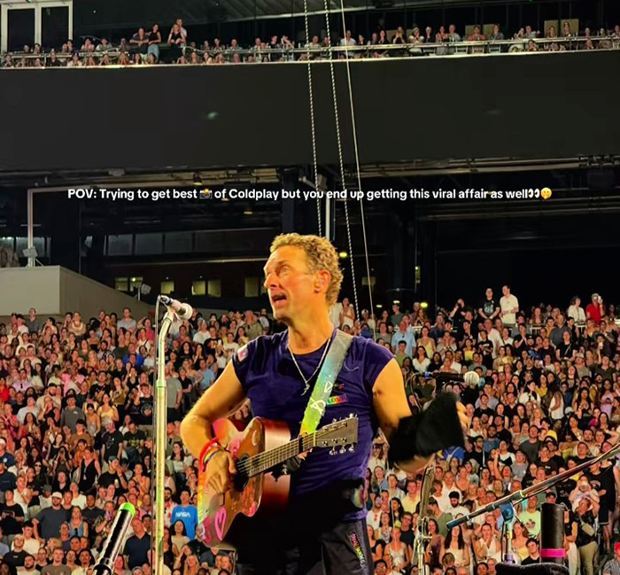 Coldplay concert moment with HR exec Kristin Cabot and CEO caught on kiss cam, sparking viral attention.