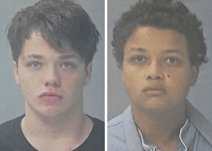 Mugshots of two teens charged with homicide after a brutal attack on a 14-year-old girl. Mugshots of two teens charged with homicide after a brutal attack on a 14-year-old girl.