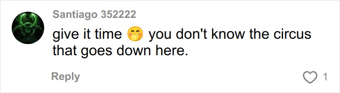 Screenshot of an online comment referring to culture shocks experienced by a woman moving to Florida from Canada.