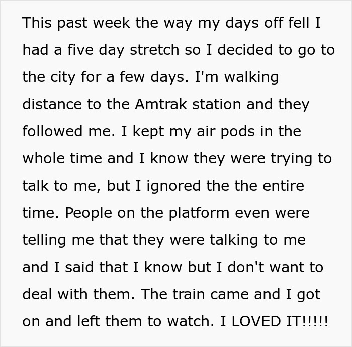 Text from a personal story about family stalking and the narrator&rsquo;s feelings of shame, guilt, and embarrassment.