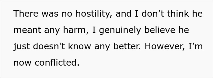 Text excerpt discussing feelings of conflict after a coworker tells her to stay home and birth babies. Text excerpt discussing feelings of conflict after a coworker tells her to stay home and birth babies.