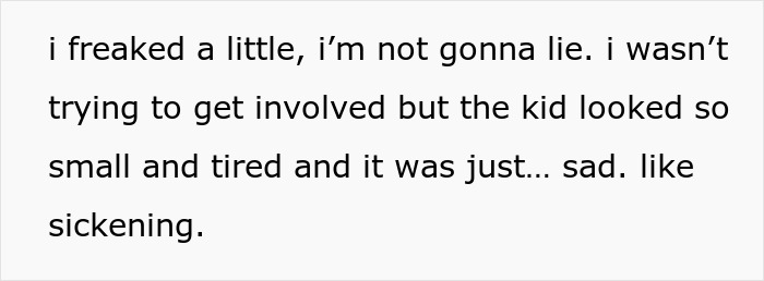 Text expressing guilt and concern from a woman after calling CPS about a coworker’s 9-year-old child.