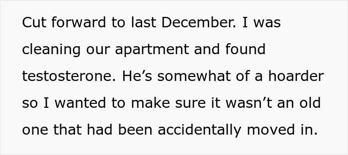 Woman discovering hidden testosterone during apartment cleaning, revealing husband's lie risking future child’s health. Woman discovering hidden testosterone during apartment cleaning, revealing husband's lie risking future child’s health.