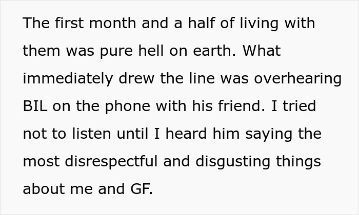 Text excerpt discussing entitled behavior of husband and son leading to sister kicking them out. Text excerpt discussing entitled behavior of husband and son leading to sister kicking them out.