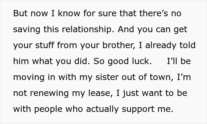 Text message conversation showing a woman publicly clapping back after a relationship fallout over closing closet door request.